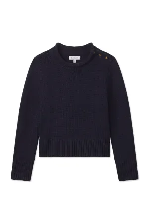 Jane Cotton Sweater in English Navy