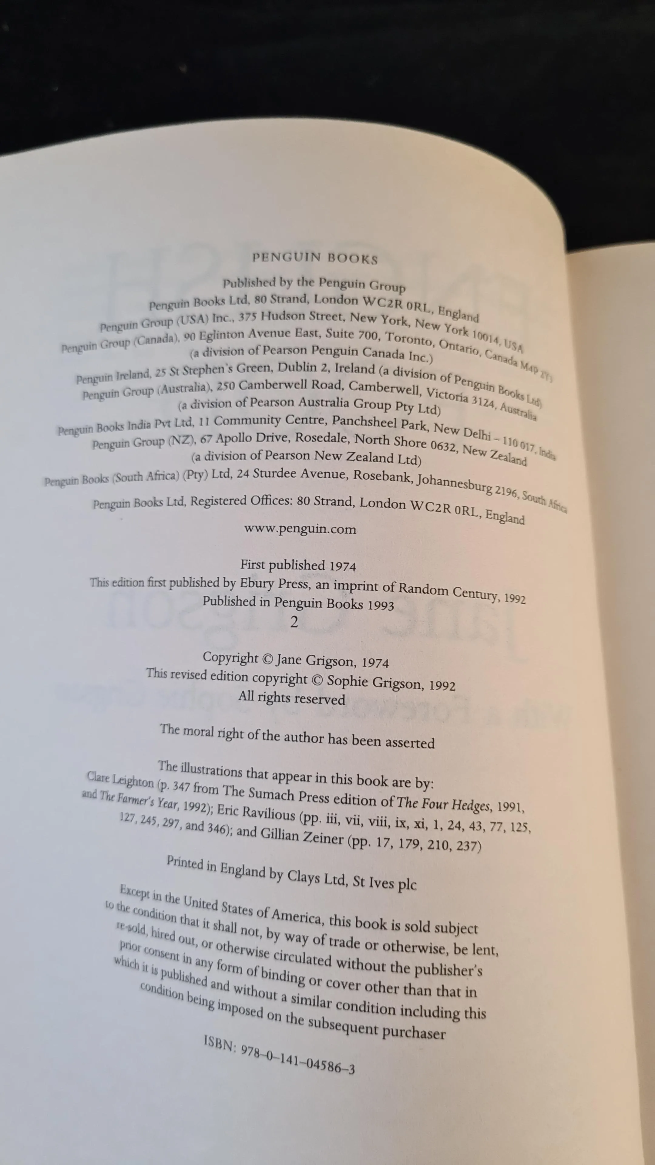 Jane Grigson - English Food, Penguin Books, 1993, Paperbacks