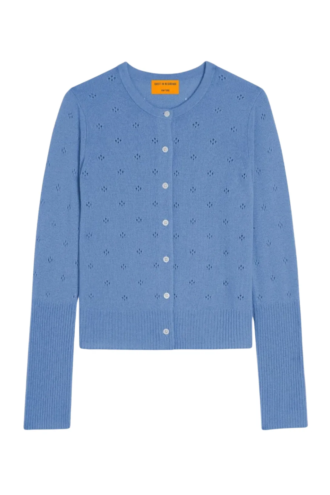 Jane Pointelle Cardigan | French Blue