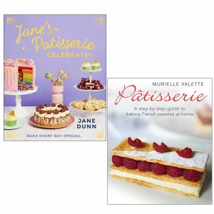 Jane’s Patisserie Celebrate Jane Dunn, Patisserie Murielle Valette 2 Books Set