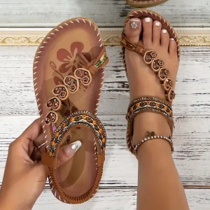 Jasmine - Boho Floral Sandals