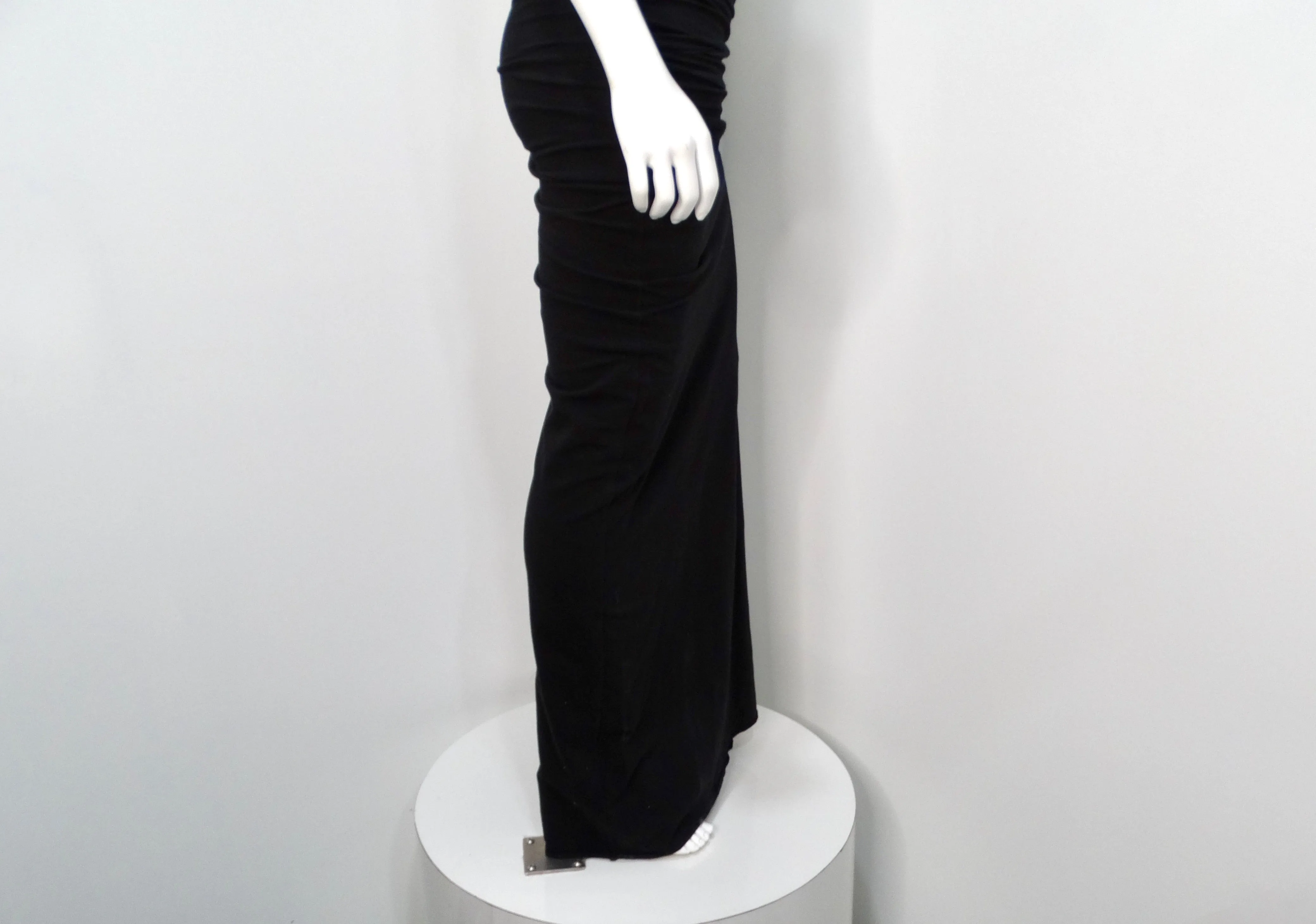Jean Paul Gaultier Y2K Avant Garde Cotton Black Maxi Dress