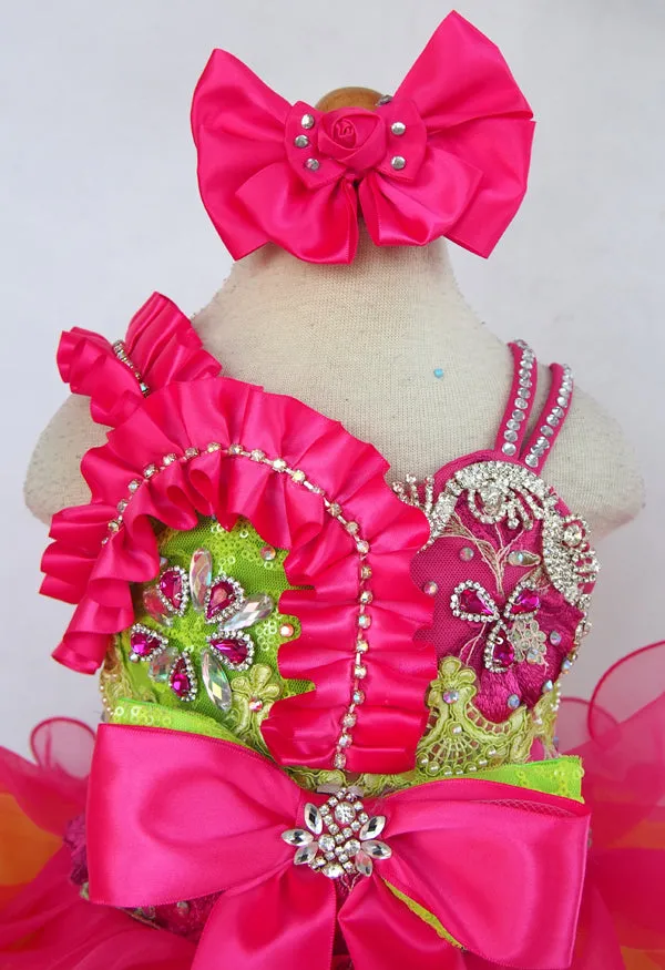 Jennifer Wu Toddler/Baby Girl/Infant Charming Baby Pageant Dress With Hair bow