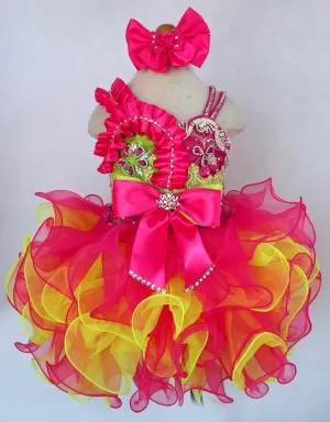 Jennifer Wu Toddler/Baby Girl/Infant Charming Baby Pageant Dress With Hair bow