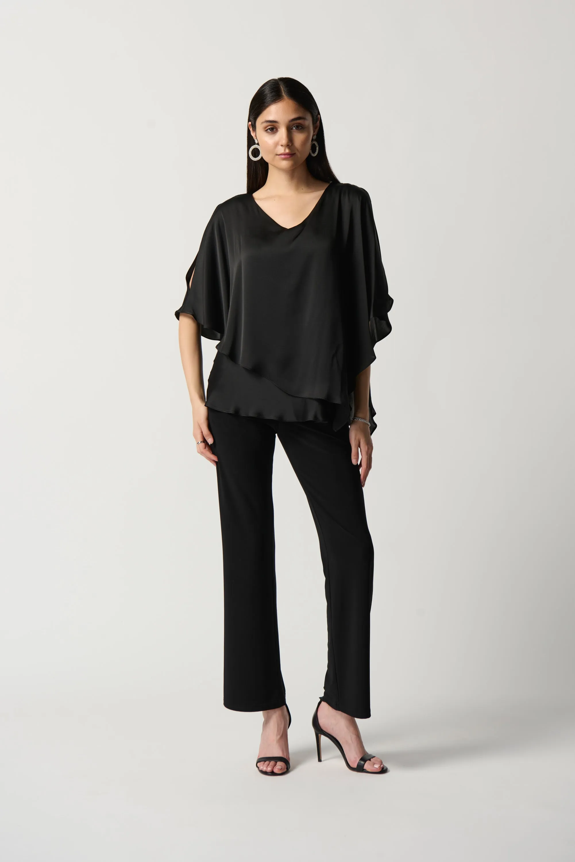 Joseph Ribkoff  Satin Cape Top
