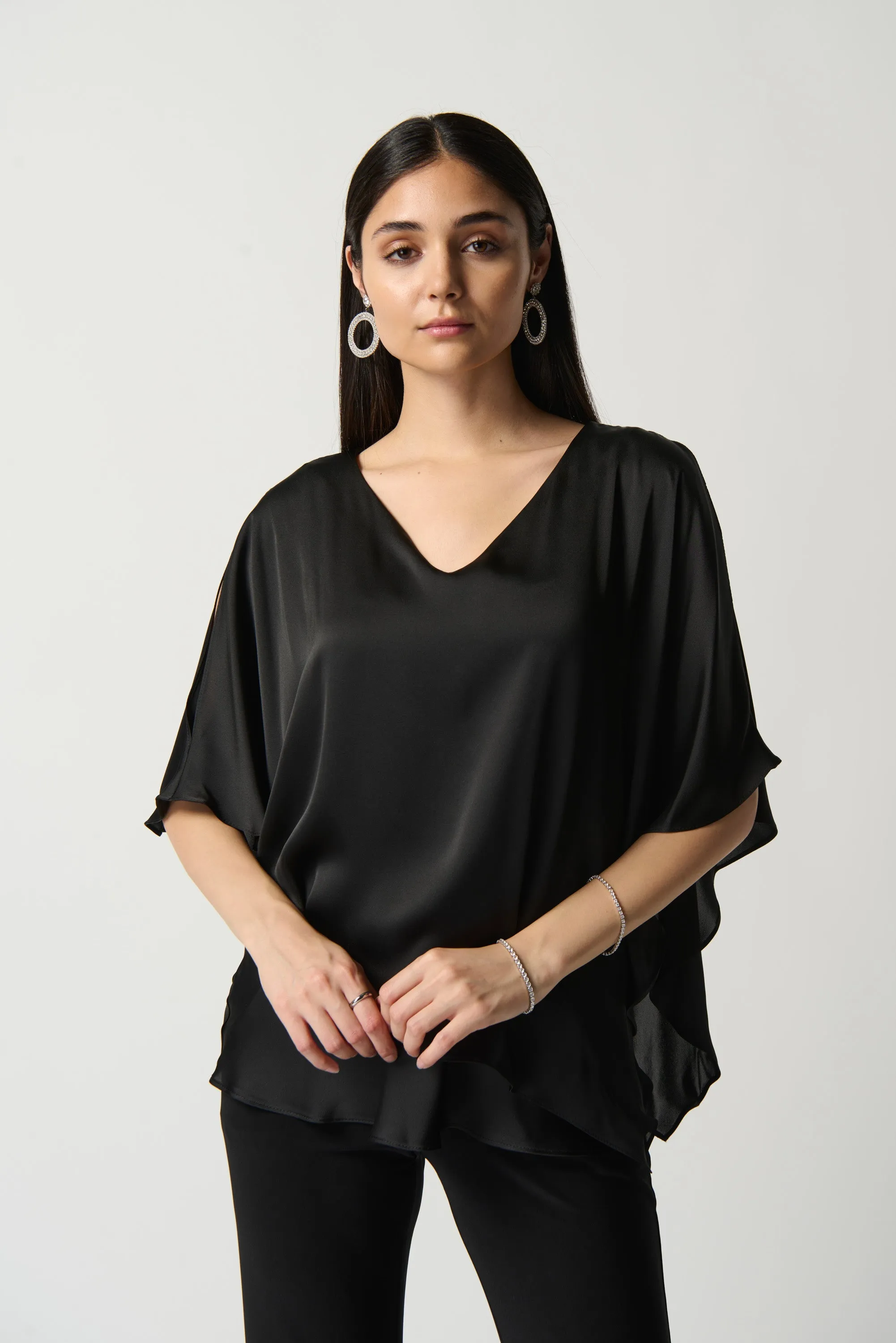 Joseph Ribkoff  Satin Cape Top