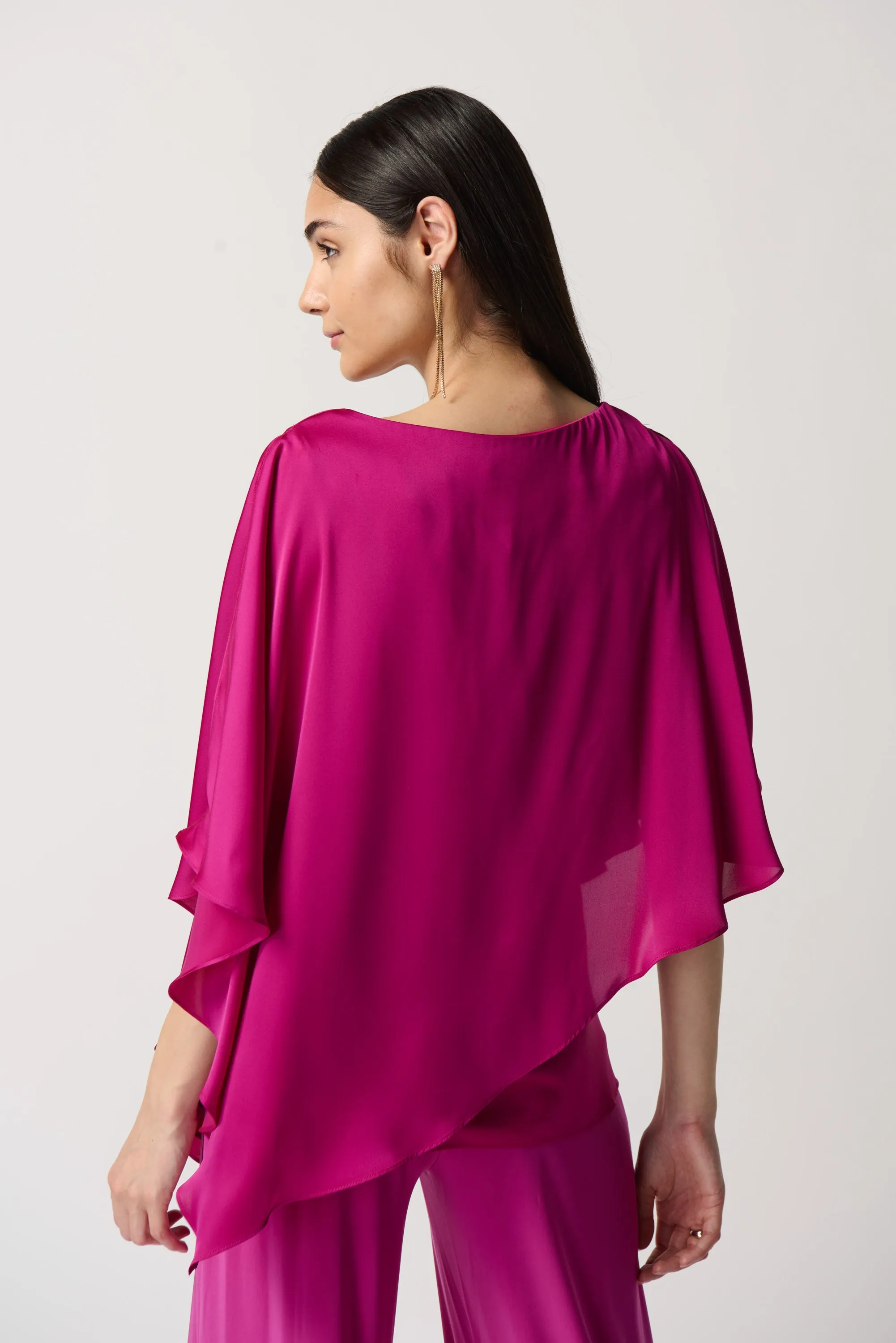 Joseph Ribkoff  Satin Cape Top