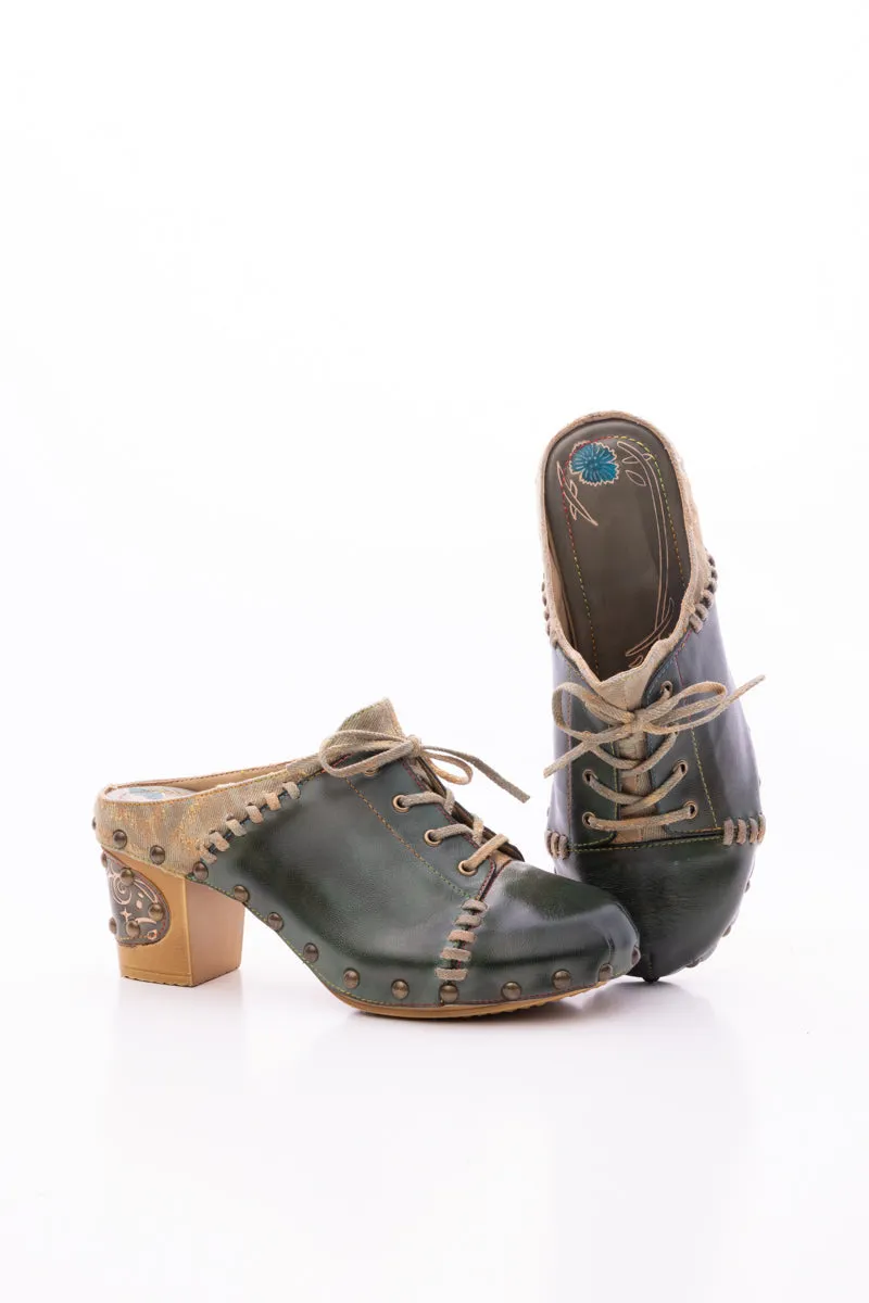 Kairo Studded Stitch Leather Clog