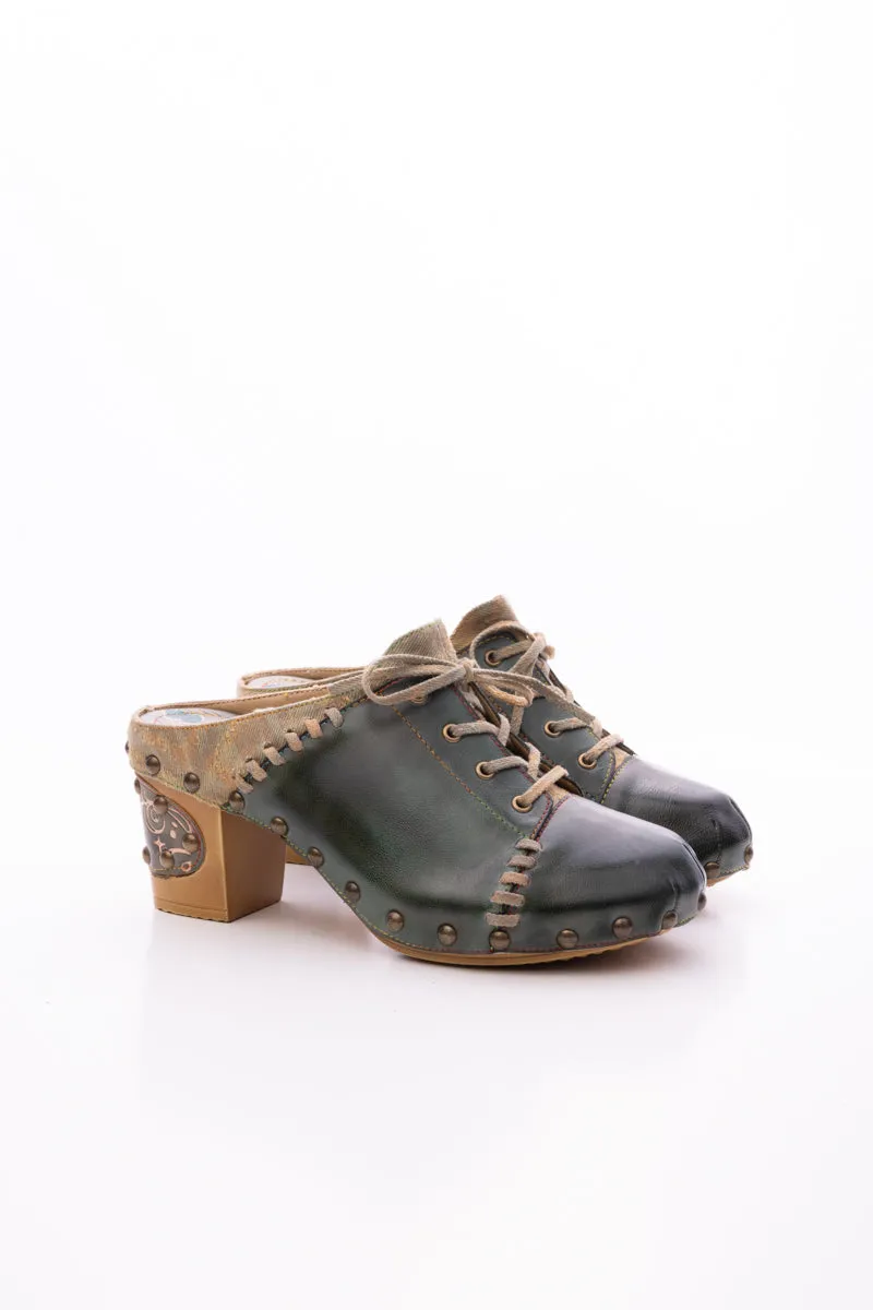 Kairo Studded Stitch Leather Clog