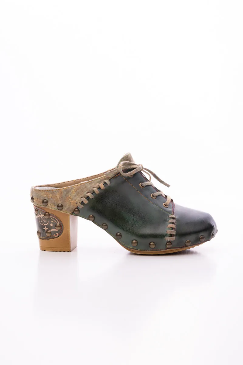 Kairo Studded Stitch Leather Clog