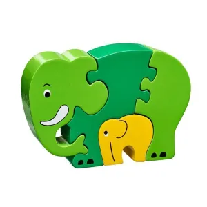 Lanka Kade Green Elephant & Baby Jigsaw