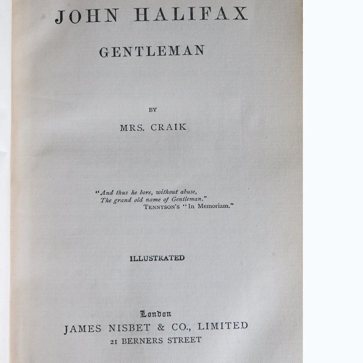 Leather Bound Book: John Halifax, Gentleman by Dinah Craik and Illustrator Chris Hammond