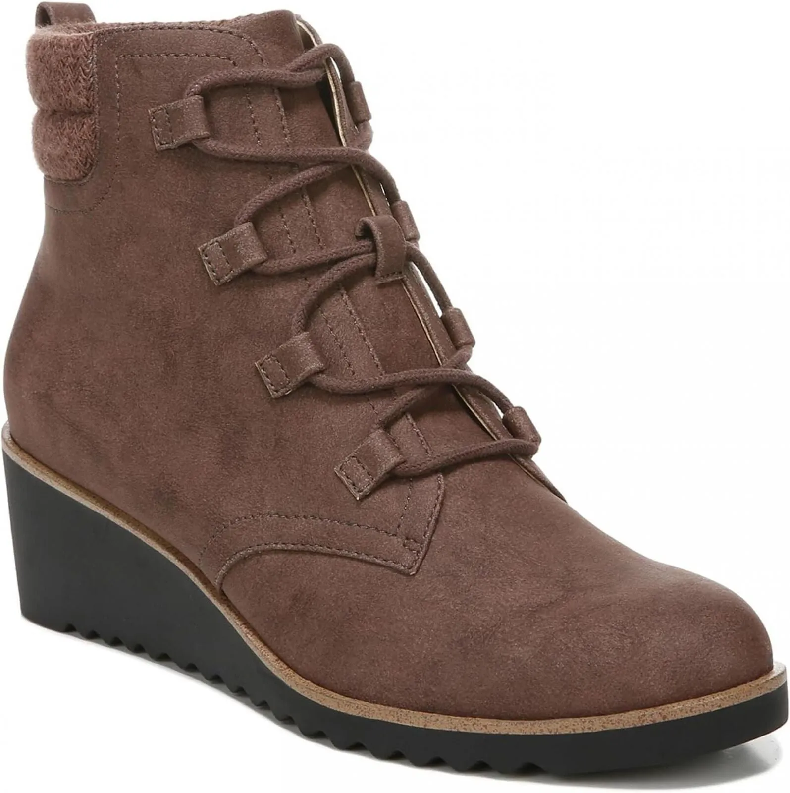Lifestride Womens Zone Ankle Boot H6611M2 Dark Tan Brown 8M