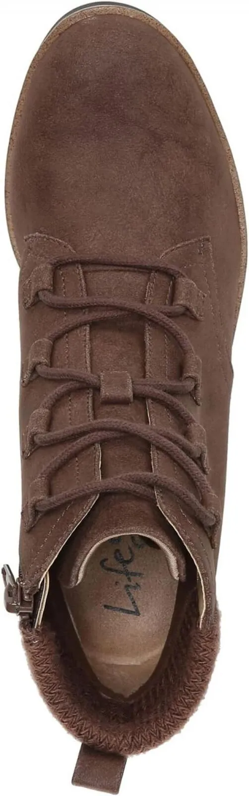 Lifestride Womens Zone Ankle Boot H6611M2 Dark Tan Brown 8M