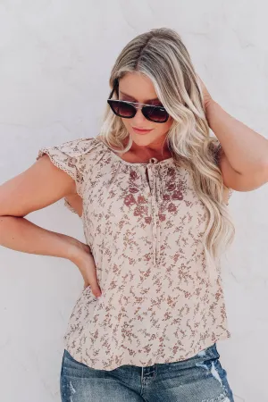 Lifted Spirit Floral Embroidered Blouse