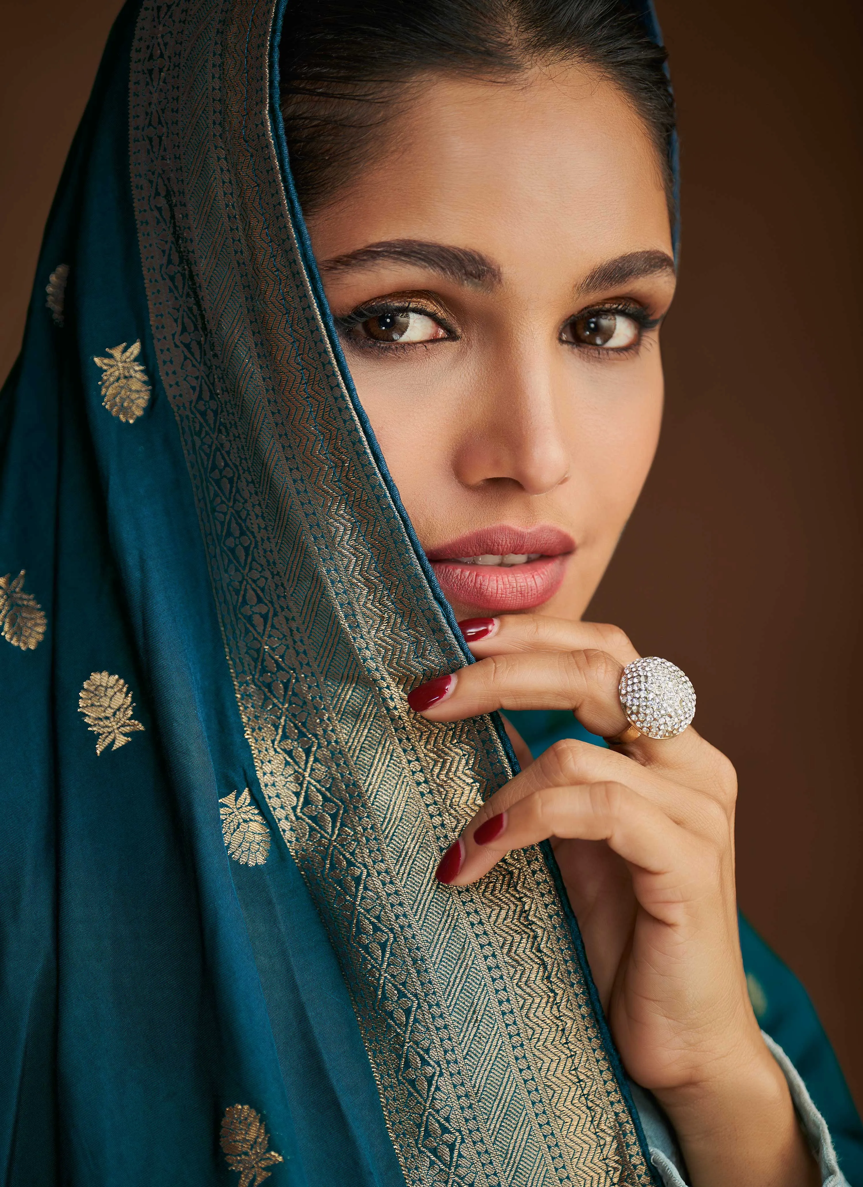 Light Blue Embroidered Anarkali Style Palazzo Suit