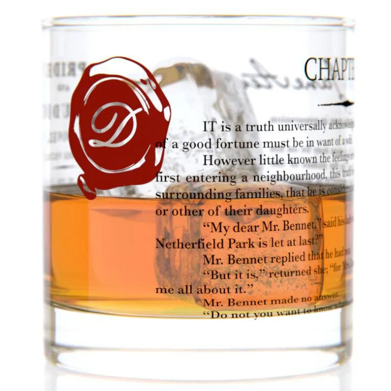 Literary Tumbler/Rocks Glass/Lowball, multiple styles