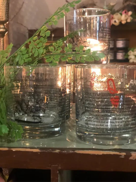 Literary Tumbler/Rocks Glass/Lowball, multiple styles