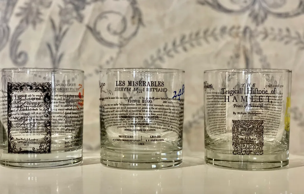 Literary Tumbler/Rocks Glass/Lowball, multiple styles