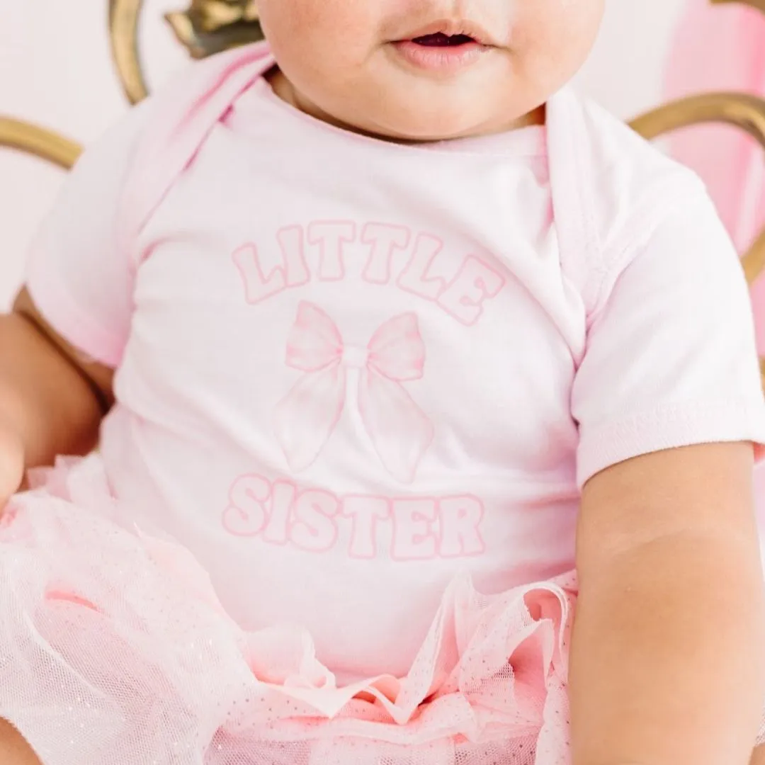 Little Sister Bow Onesie