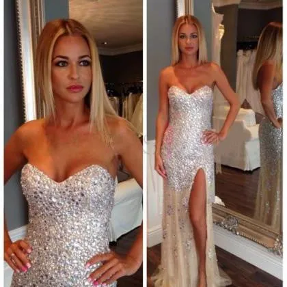 Long Sparkle Sweet Heart Mermaid Party Evening Prom Dresses, BG51111