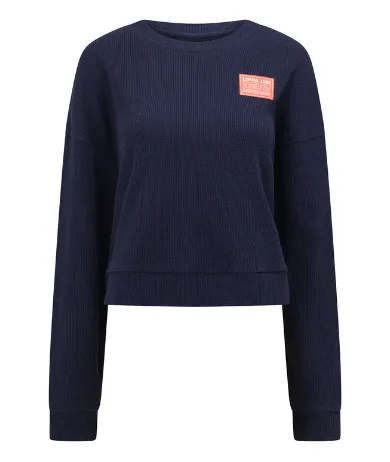 Lorna Jane Elevate Waffle Sweat - French Navy