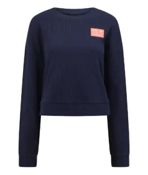 Lorna Jane Elevate Waffle Sweat - French Navy