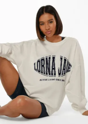 Lorna Jane Sports League Oversized Sweat - Porcelain