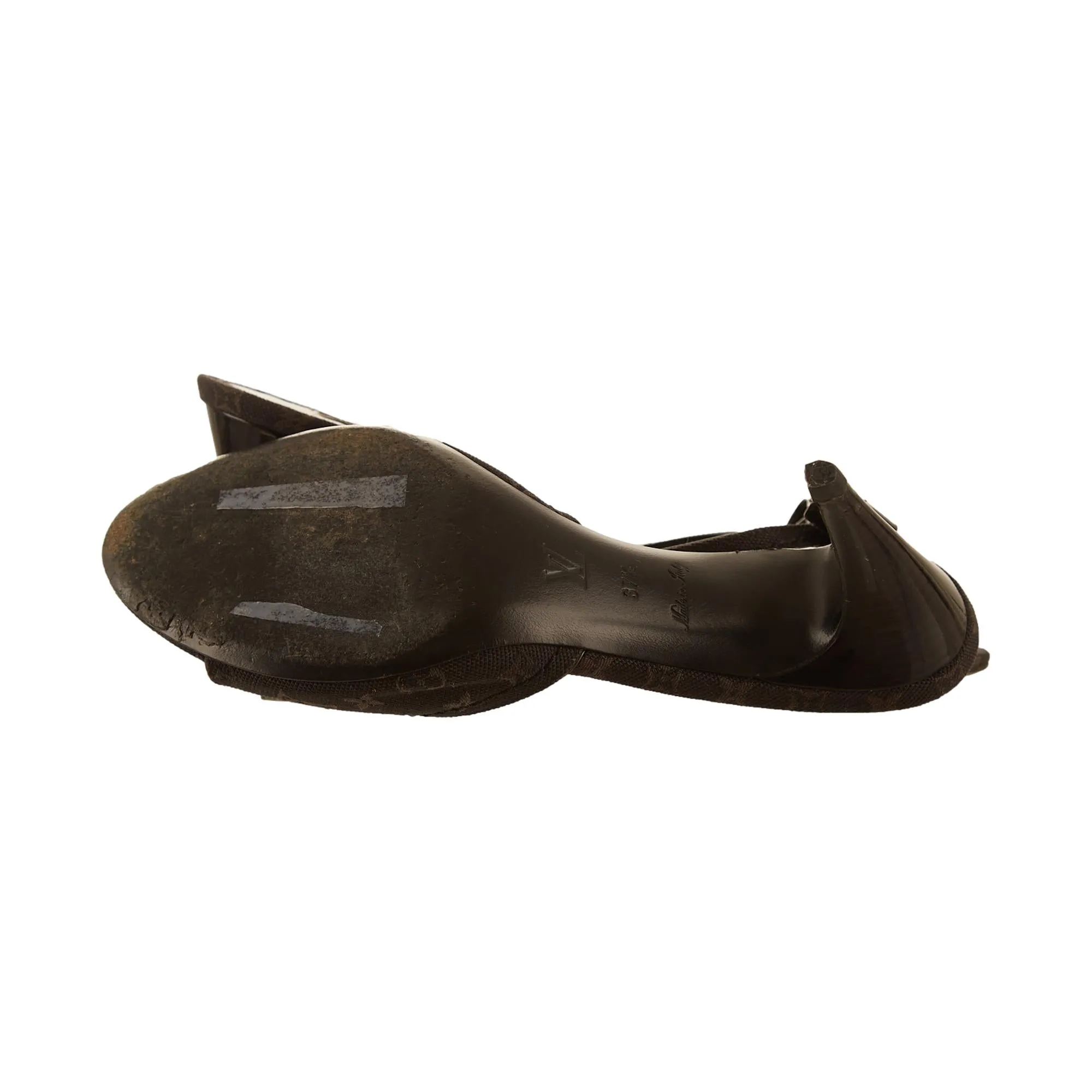 Louis Vuitton Black Logo Bow Heels