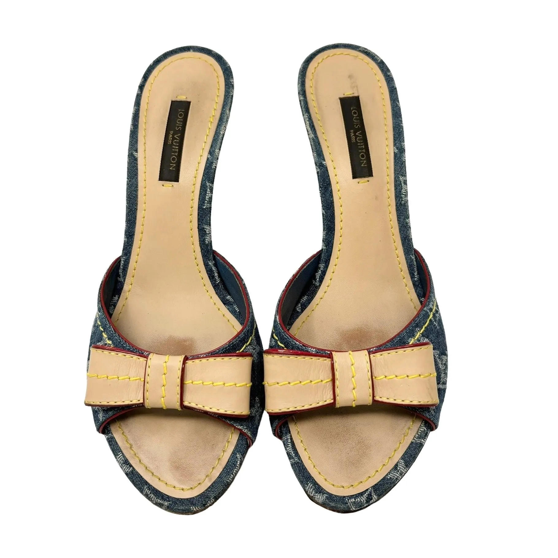 Louis Vuitton Denim Bow Heels