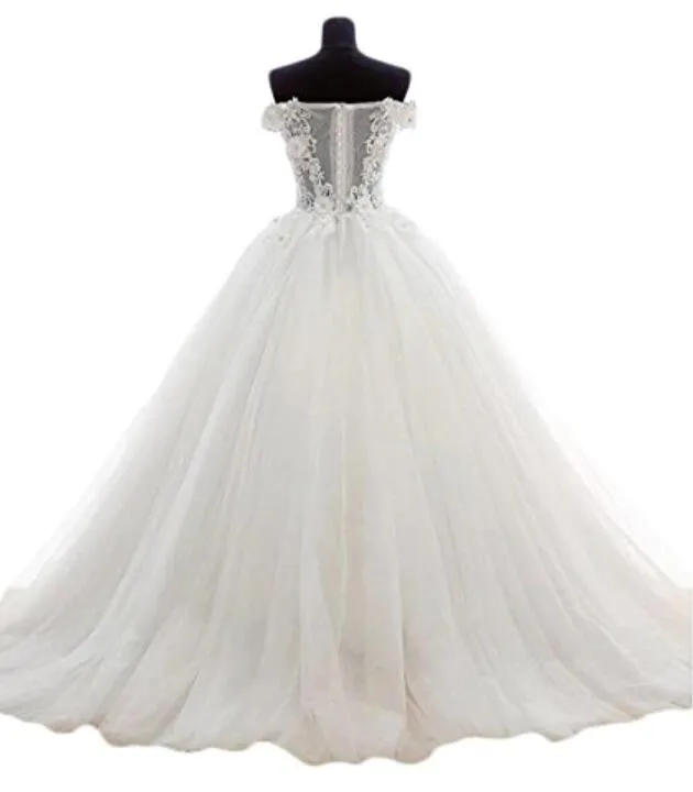 Lovely Tulle Ball Gown Sweetheart Lace Applique Formal Dress, Quinceanera Dresses