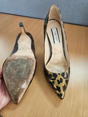 Lucy Choi UK5 Snakeskin effect Worn Heels