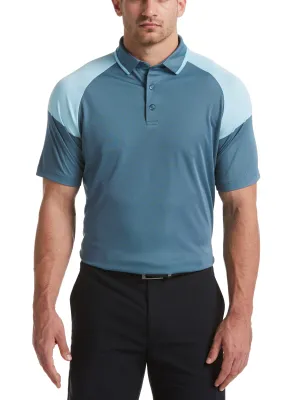 Mens Color Block Polo
