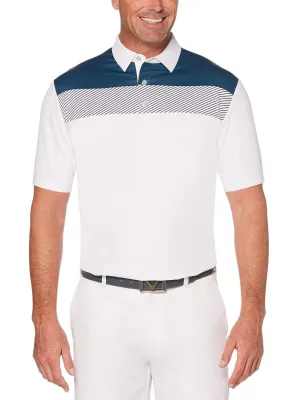 Mens Color Block Polo
