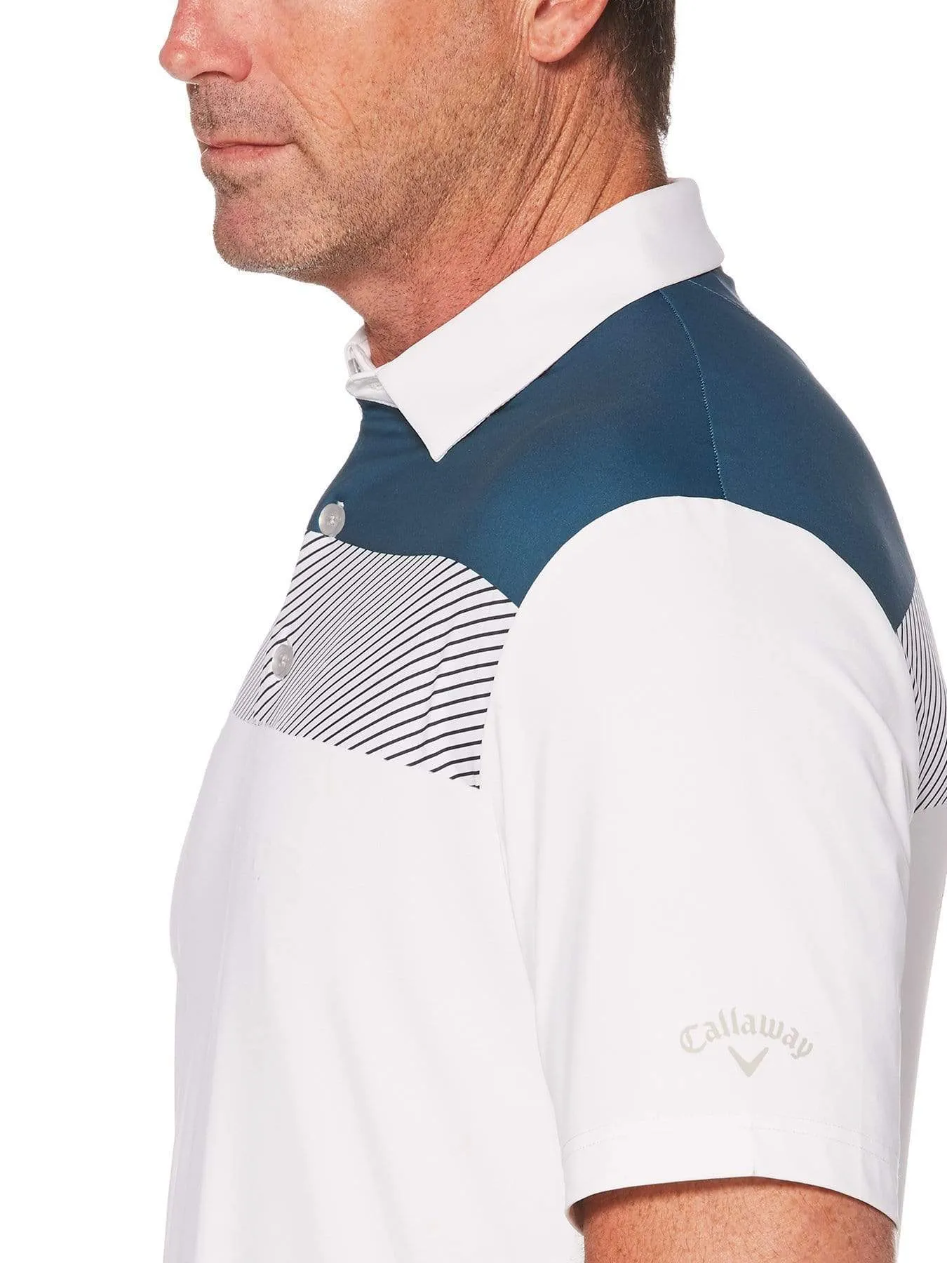 Mens Color Block Polo