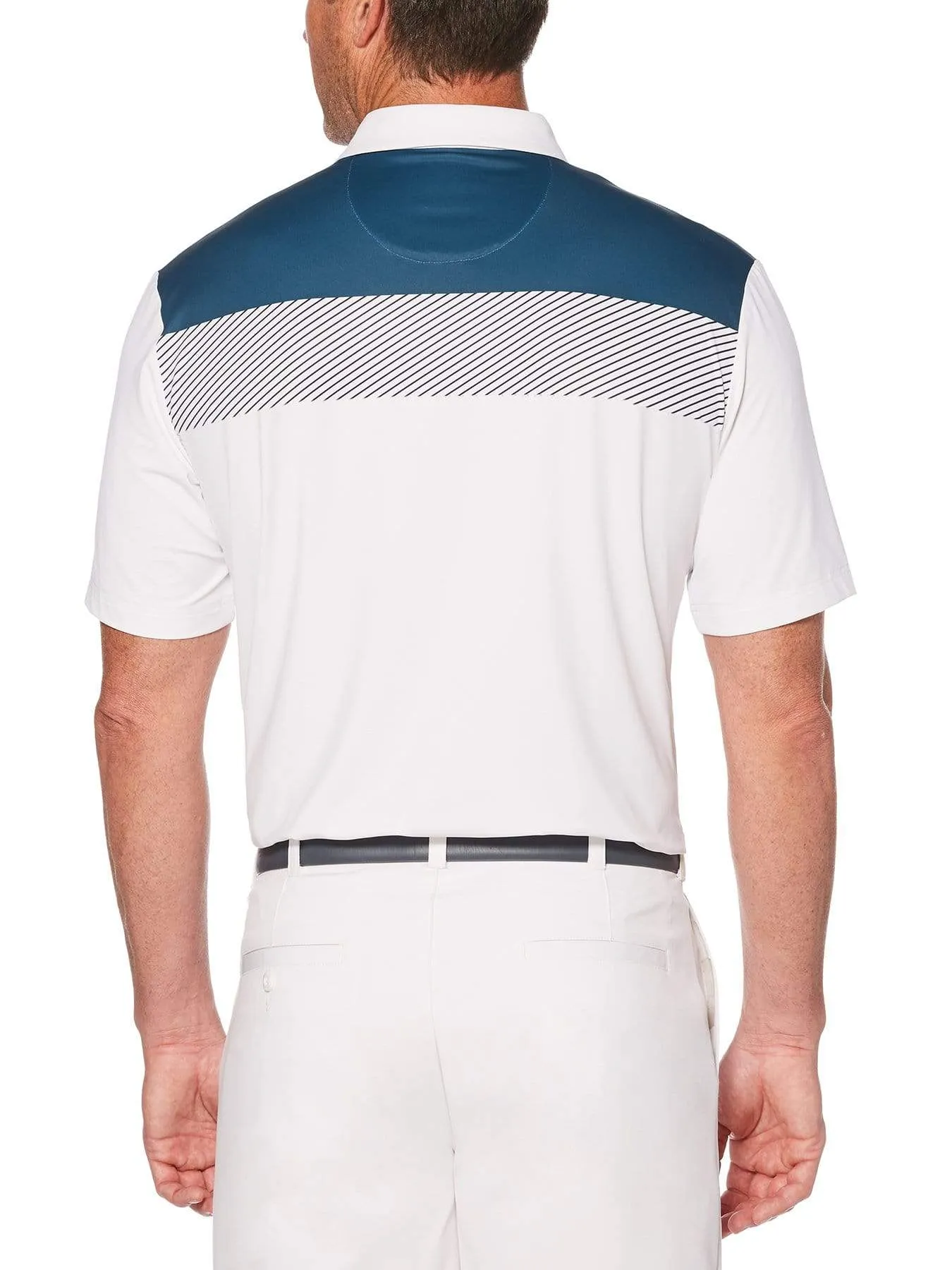 Mens Color Block Polo