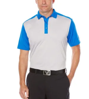 Mens Performance Color Block Polo