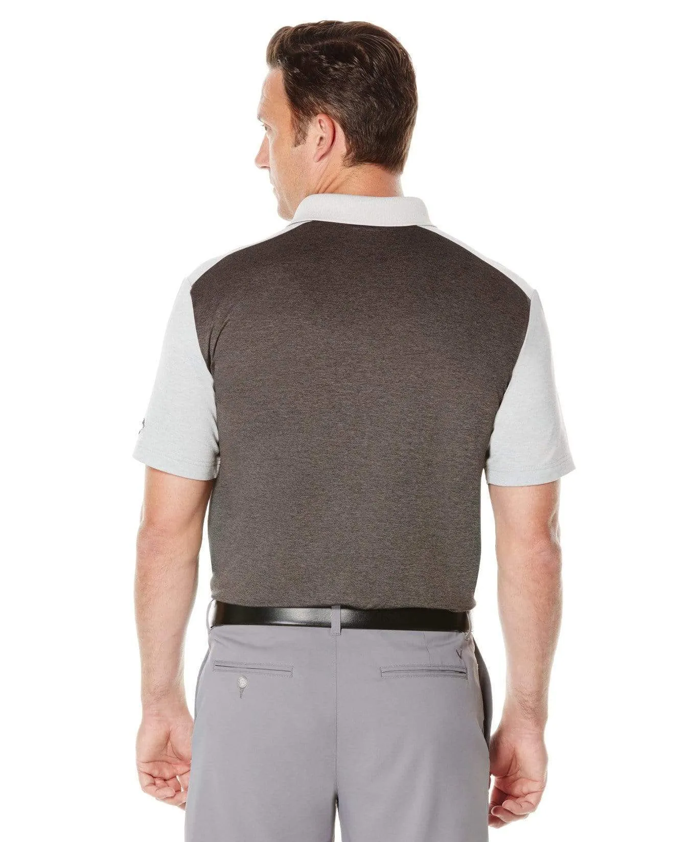 Mens Performance Color Block Polo