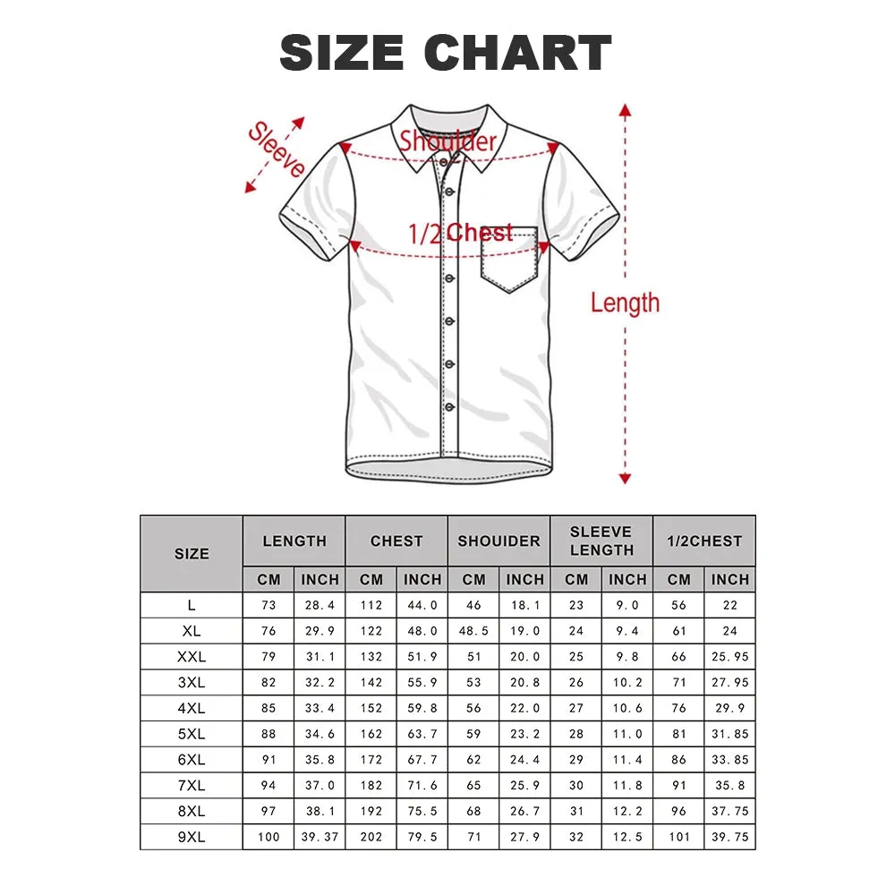 Men's Plus Size Hawaiian Art Color Block Shirt Shorts Suit