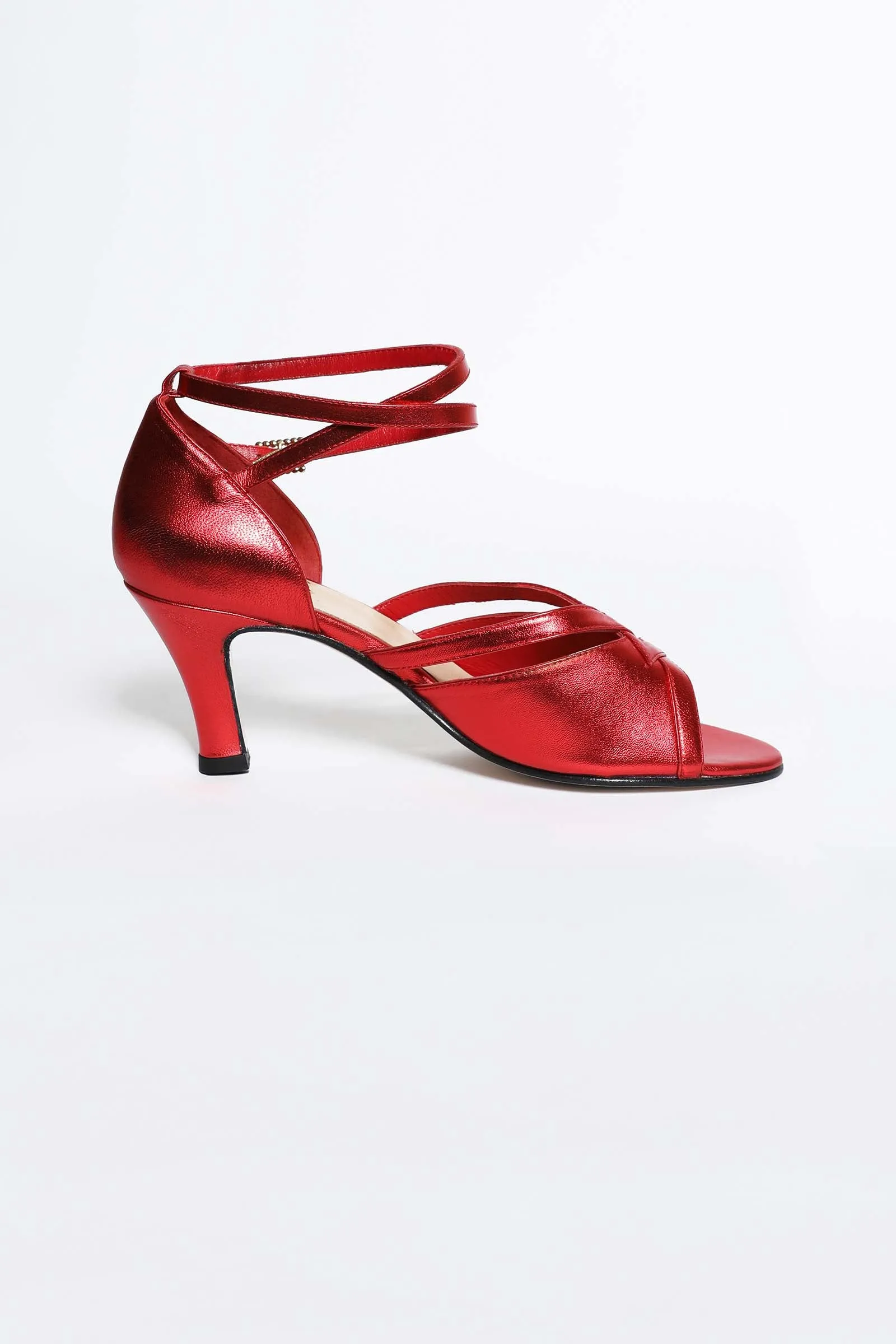 Metallic Red Dancing Heels