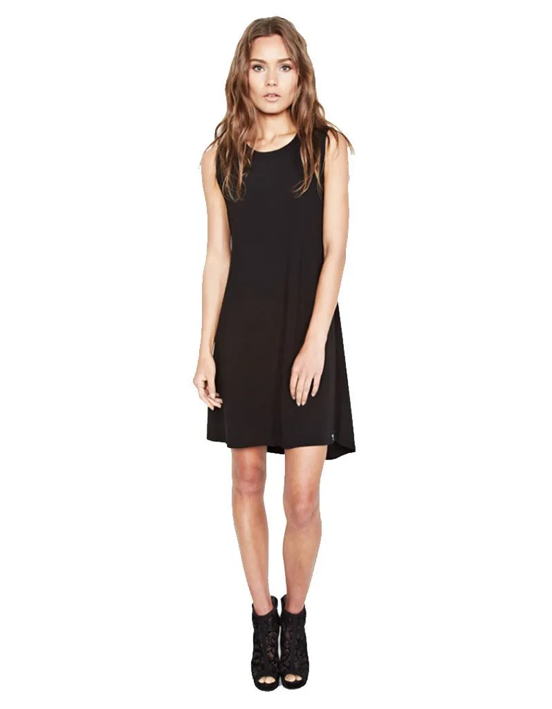 Michael Lauren Cyd Sleeveless Open Back Mini Dress in Black