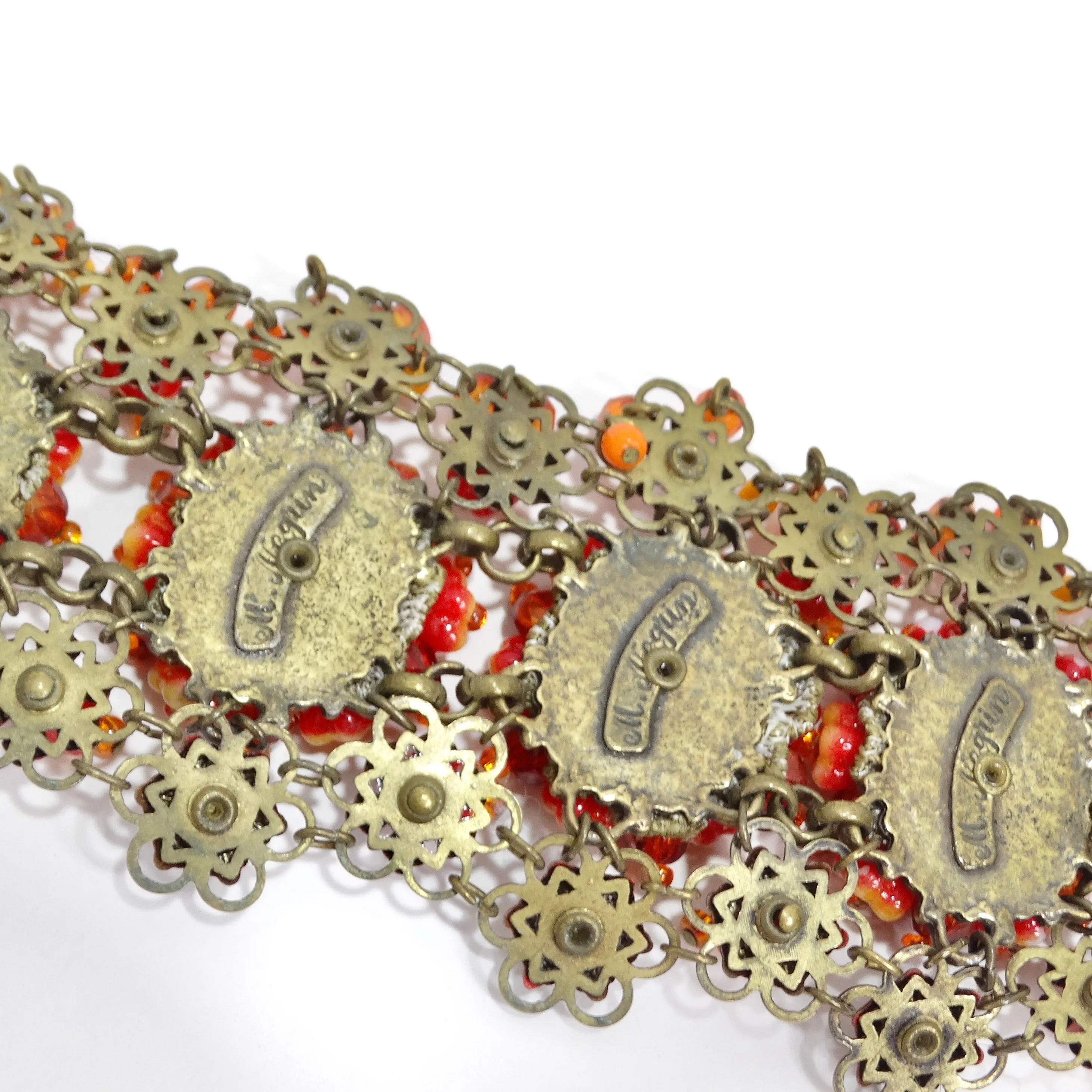 Michal Negrin Red Flower Choker