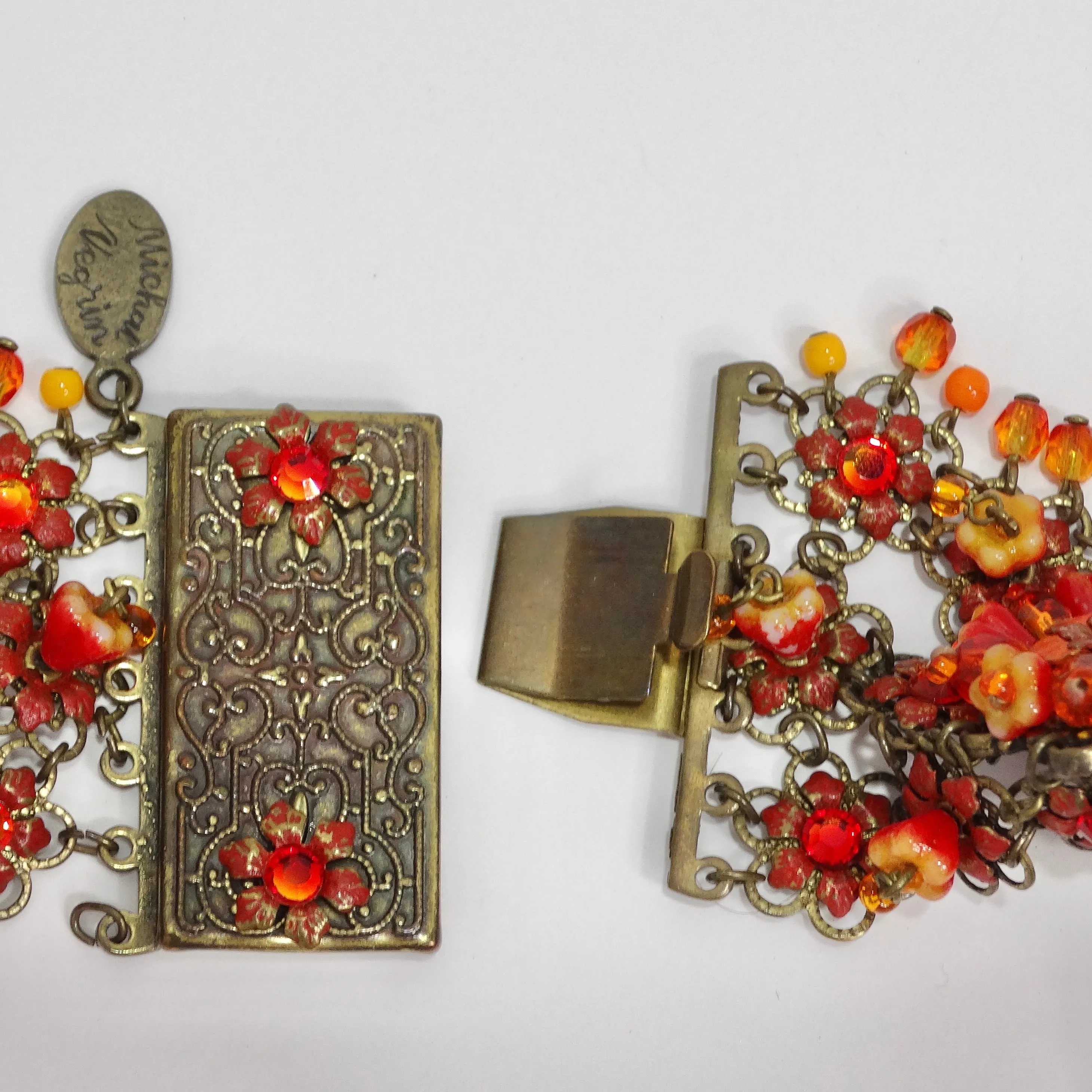Michal Negrin Red Flower Choker