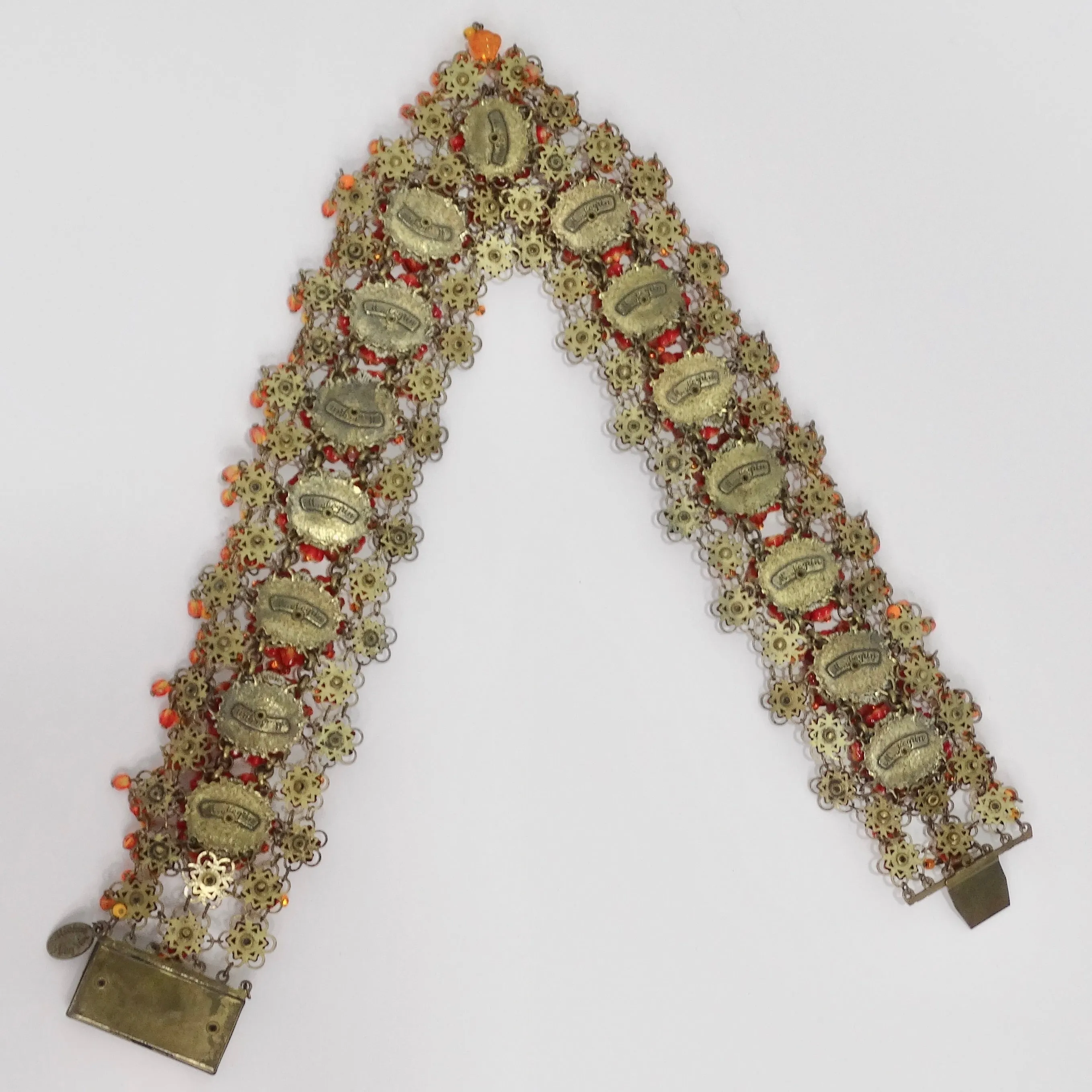 Michal Negrin Red Flower Choker