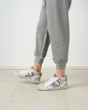 mid star sneaker - grey python/platinum