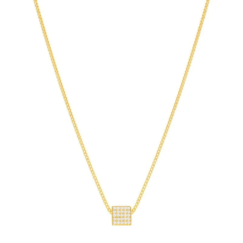 Mini Block Necklace (7mm)