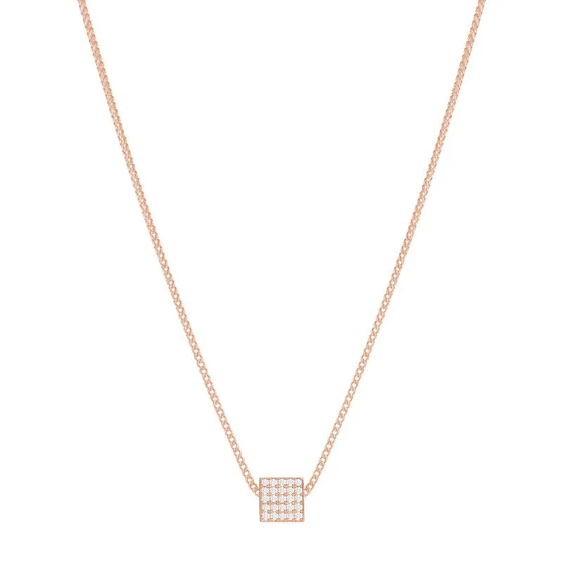 Mini Block Necklace (7mm)