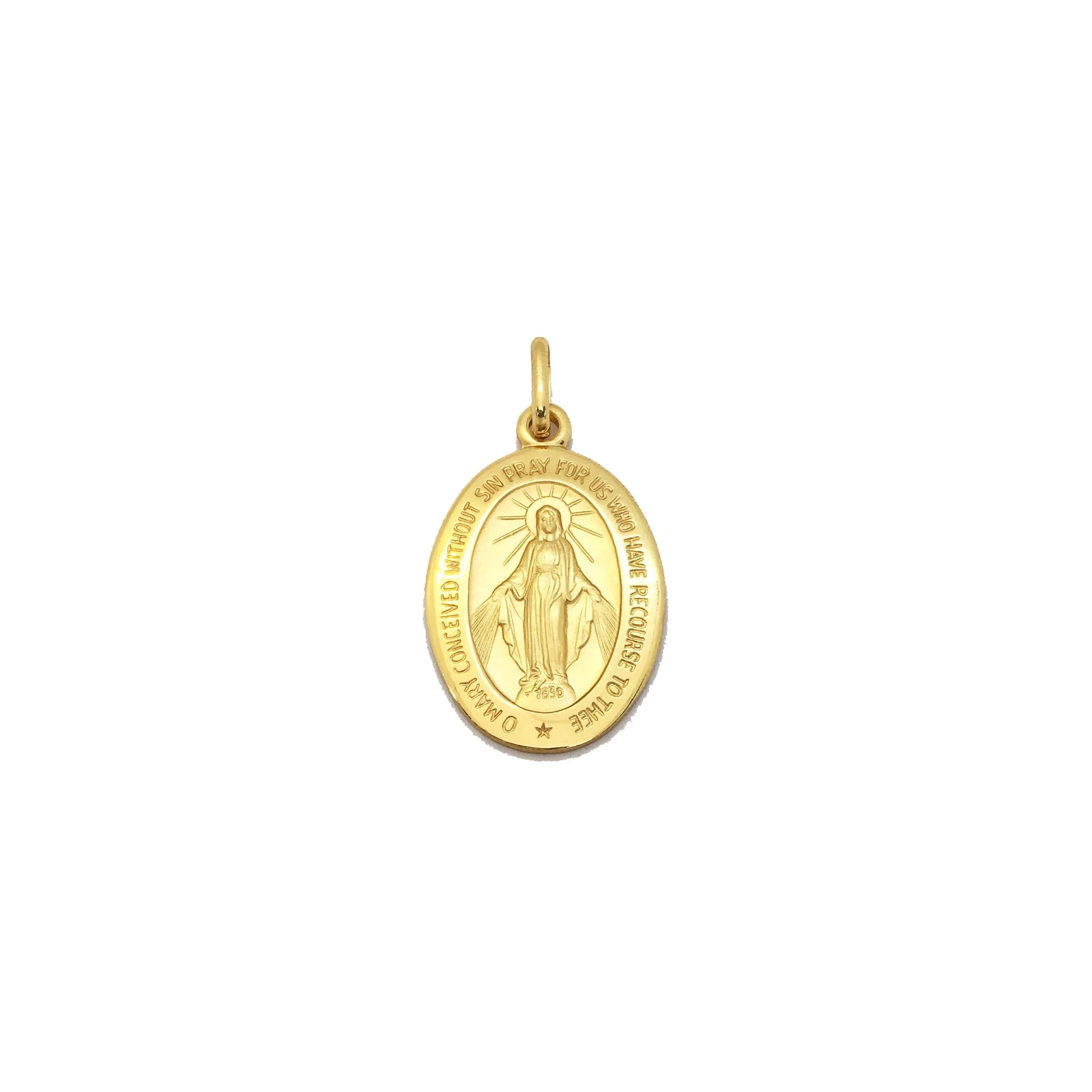 Miraculous Oval Medal Pendant (14K)