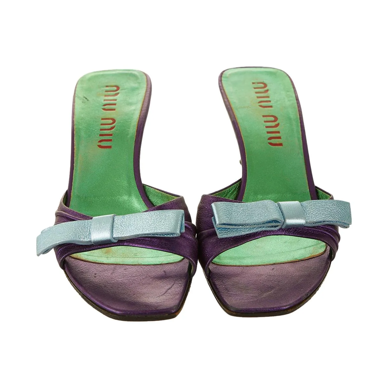 Miu Miu Purple Bow Kitten Heels
