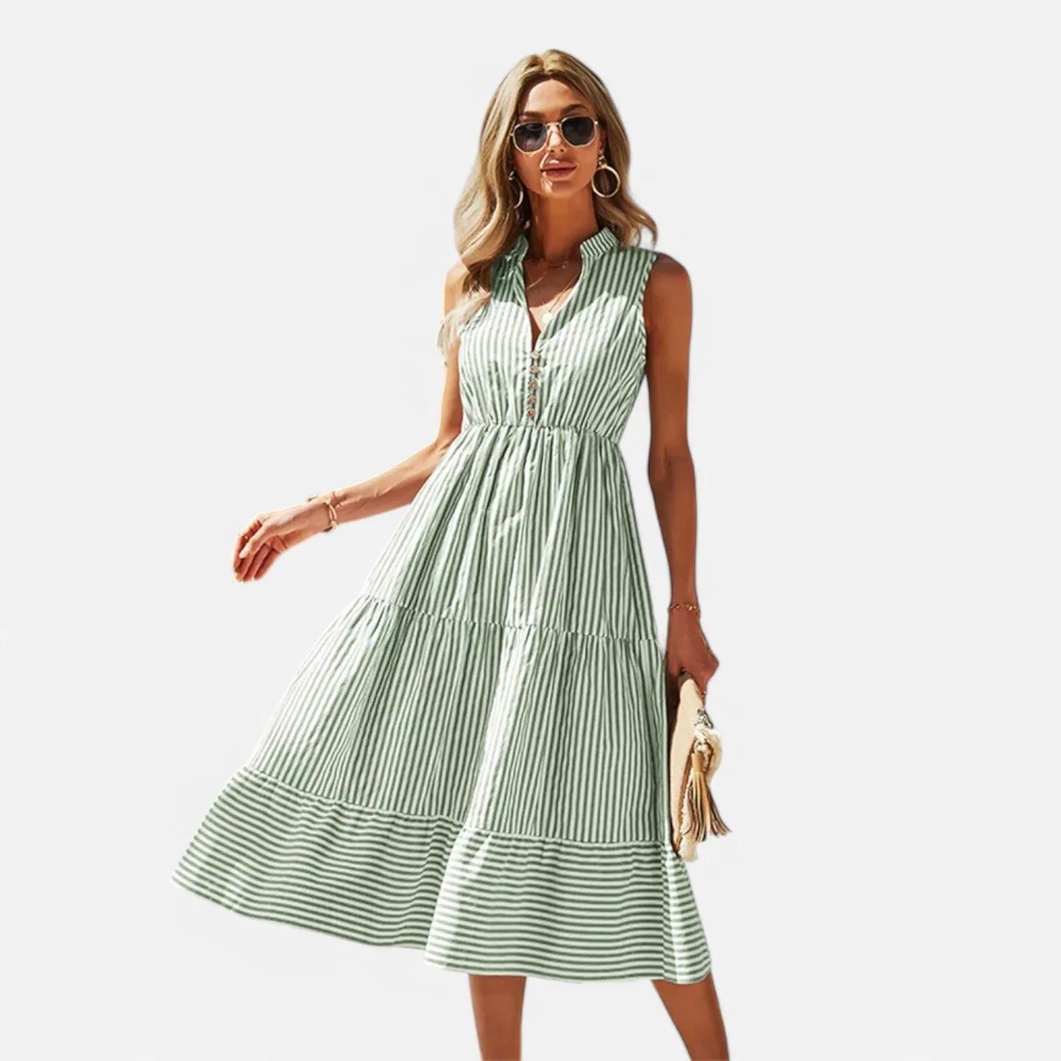 Monacogents | Boho Striped Sundress